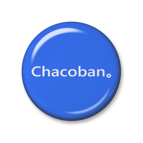 Chacoban。Logo 缶バッジ